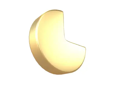 Seventy Five Percent Circle V1 001 Low-poly 3D model