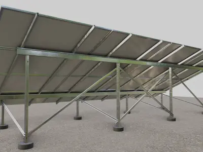 Solar Panel Steel Construction Type 10 3D model