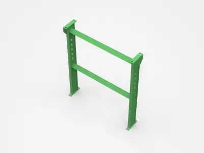 Industrial Stanchion Support Rack 3D model