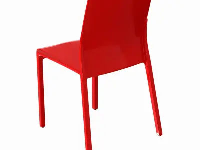 Nancy Chair - Colors Red - White - Black Low-poly 3D model