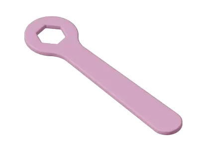 Plastic Hand Tool Spanner Toy 3D model