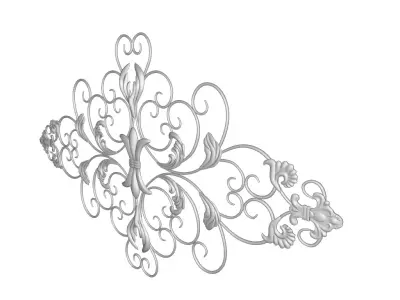 Stratton Home Decor Ornate Scroll Wall Decor 3D model