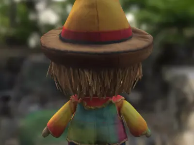 Scarecrow Doll Low-poly 3D model