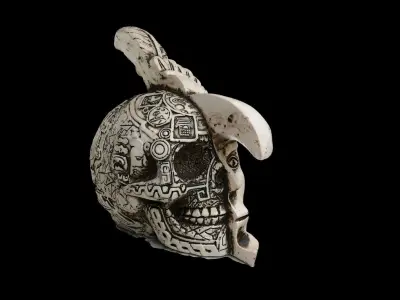 Mexican Skull Dual Face Free 3D model