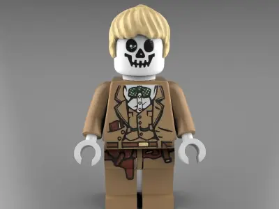 The Creep lego minifigure in outfit 3D model