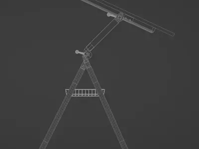 Old drawing table  3D model