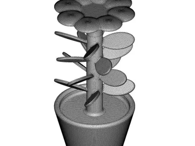 Cartoon Plant Flower Pot 3D model