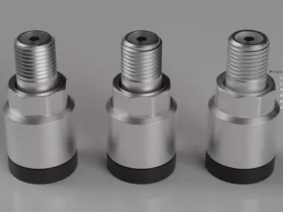 Metal Valve Stem Low-poly 3D model