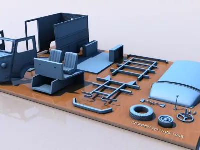 CITROEN HY VAN 1948 3D print model