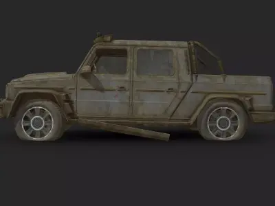 Abandoned Car - Brabus 800 Adventure Low-poly 3D model