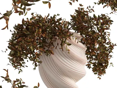 Plants bouquet vase 05   3D model