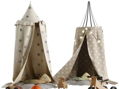 Children Room Set 9 Canopy Set 3D model