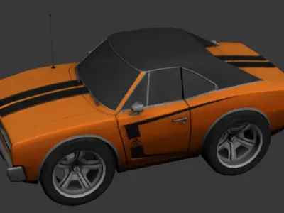 cartoon car vehicle 3d game ready model Low-poly 3D model-003 Low-poly 3D model