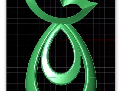 free gold earring Free 3D print model