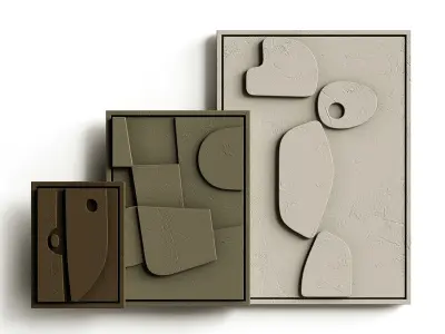 Gypsum panels 3D model