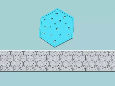 Hexagonal Wall Panel A26 Sky Stars - Interior Design Decoration 3D print model