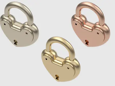 Heart Padlock Pendant JDBCo 3D print model