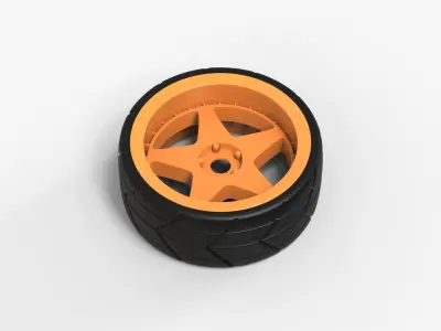 Car wheel 3D model