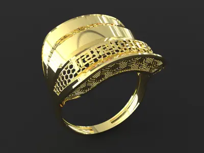 new rings lux designe ring 3D print model