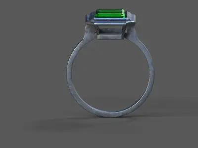 High-Quality 3D Ring Model Low-poly 3D model
