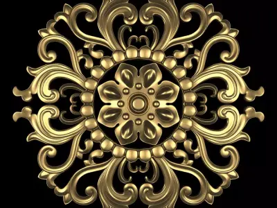 Decorative Wall Rosettes 07 3D model
