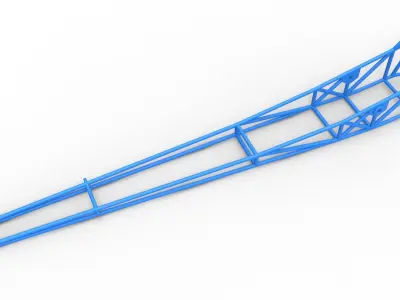 Frame of Front engine dragster Scale 1 to 25 3D print model