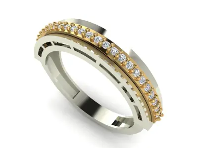 Two piece and two color ring collection 3D print model