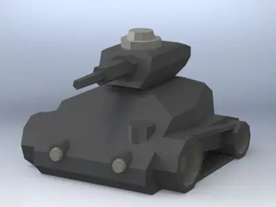 TANKE toy tank 3D model