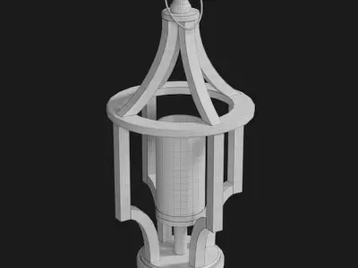 Garden Light Low-poly 3D model