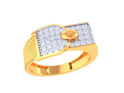 Mens gemstone diamond men Ring with details images 37 3D print model