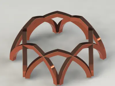 karbandi pair of gold rings 3D model