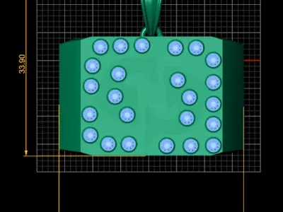 Arabic Calligraphy Pendant 3D print model