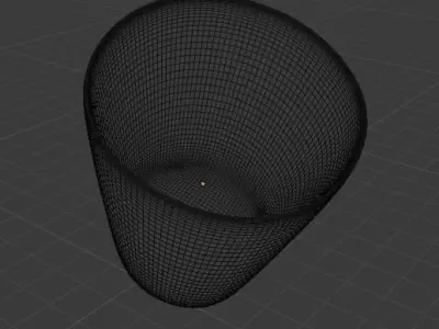 Bedroom bed and nightstand Low-poly 3D model