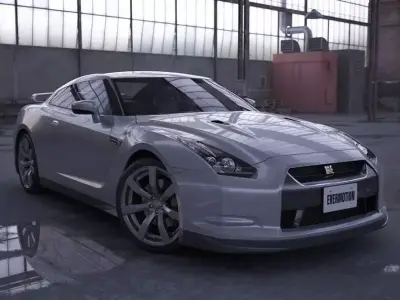 Nissan Gtr Silver 3D model