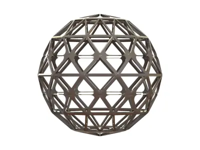 Wireframe Shape Geometric Sphere Cut Diamond 3D print model