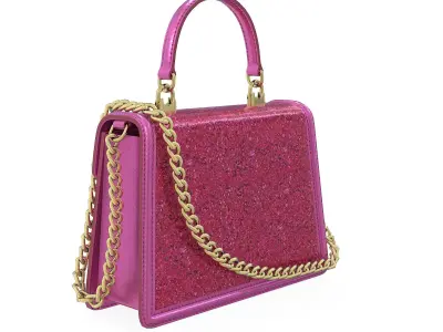 Dolce Gabbana Devotion top-handle Bag Glitter Covered Low-poly 3D model