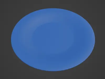 Disposable Plastic Plate B 01 Low-poly 3D model