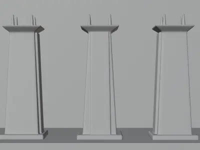F1 Trophy - Miami GP Trophy Low-poly 3D model