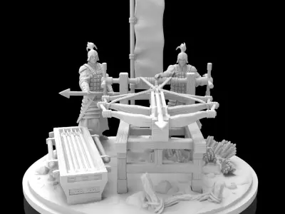 The Age of Empires Asian Dynasties and Their Crossbow Cars 3D print model