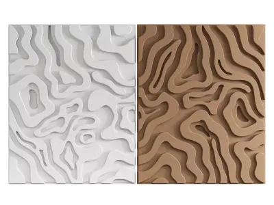 Wall art panel 03 3D model