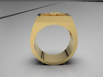 lion ring 3D print model 3