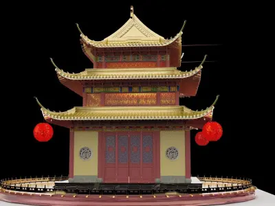 Chinese ancient house  3D model 30