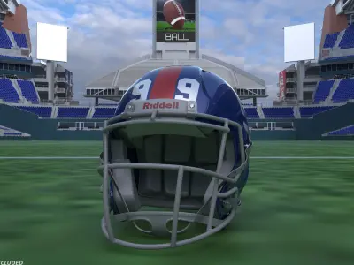 New York Giants American Football Helmet 3D model