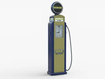 Gas pump Low-poly 3D model 6