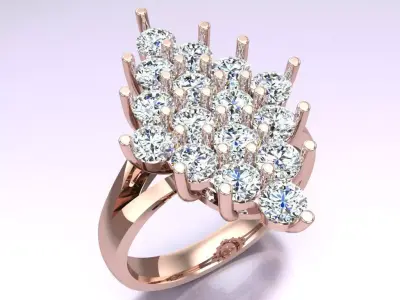 Diamond Ring - Womens Rings - N821933 3D print model