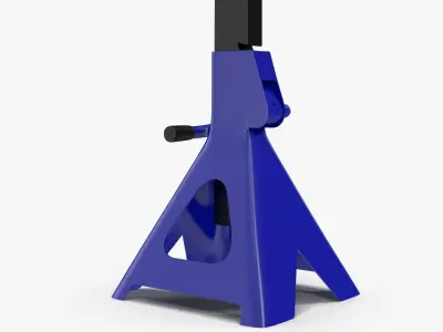 Jack Stand Blue Low-poly 3D model