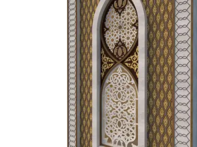 ornament islamic wall art 3D model
