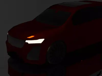 Cadillac XT6 luxury car Low-poly 3D model