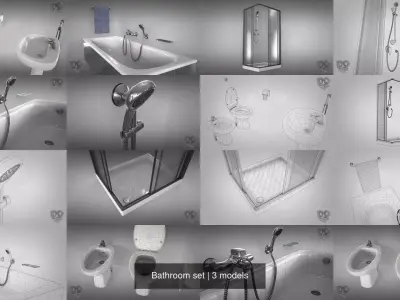 Bathroom set 3D Model Collection