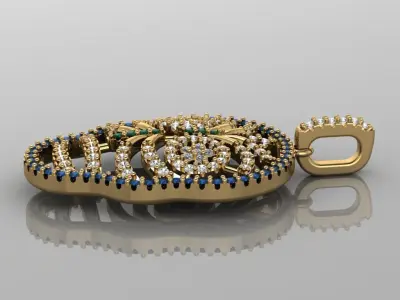 Skull - Pendant 3D print model 3D print model